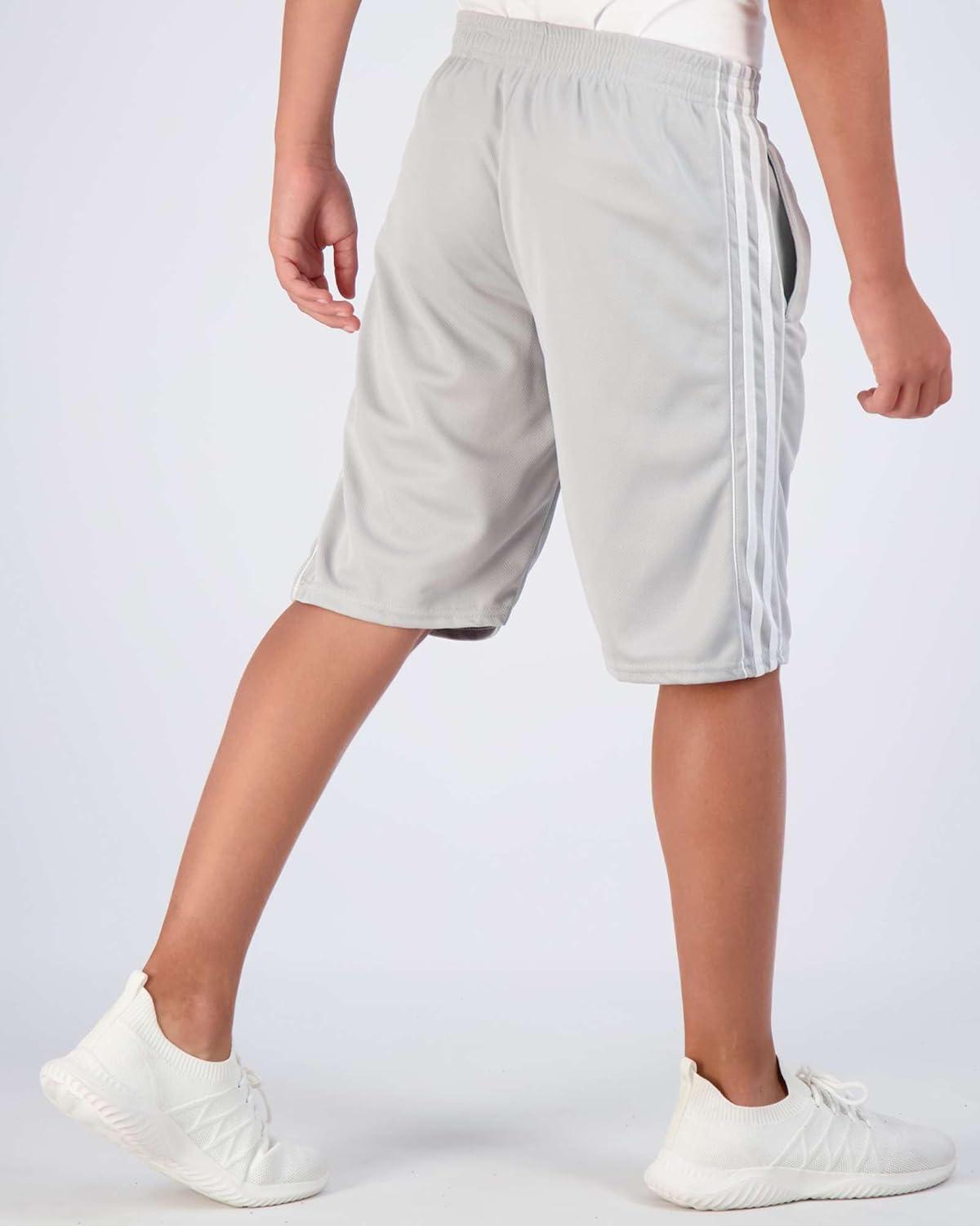 imageReal Essentials 5 Pack Boys Mesh Basketball Athletic Shorts with Pockets  Teen Kids Youth Quick Dry Soccer Running GymSet 2