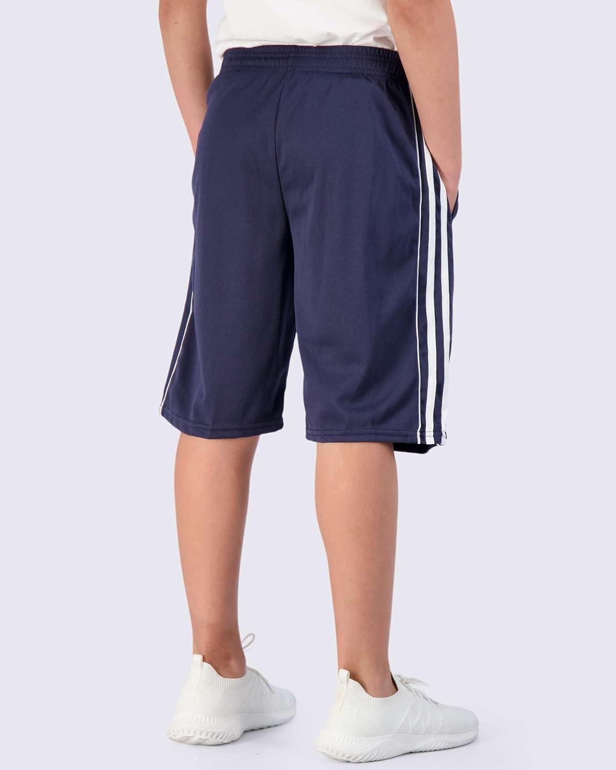 imageReal Essentials 5 Pack Boys Mesh Basketball Athletic Shorts with Pockets  Teen Kids Youth Quick Dry Soccer Running GymSet 3