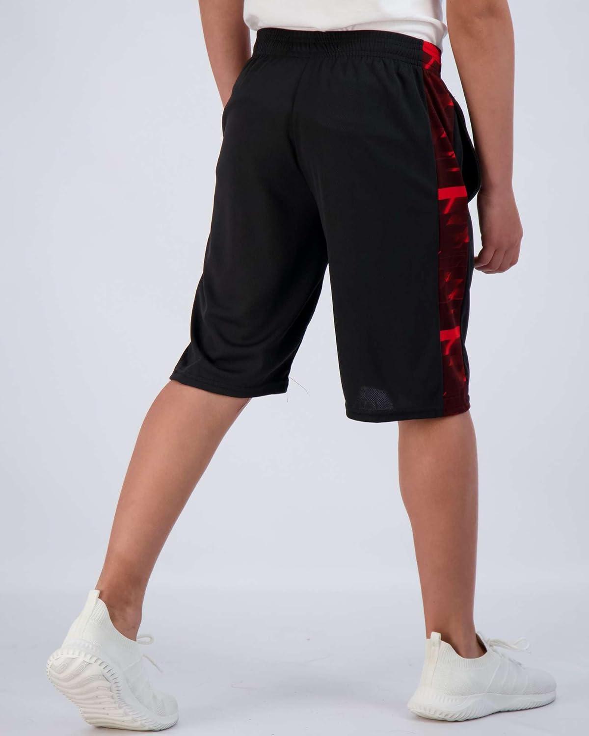 imageReal Essentials 5 Pack Boys Mesh Basketball Athletic Shorts with Pockets  Teen Kids Youth Quick Dry Soccer Running GymSet 4