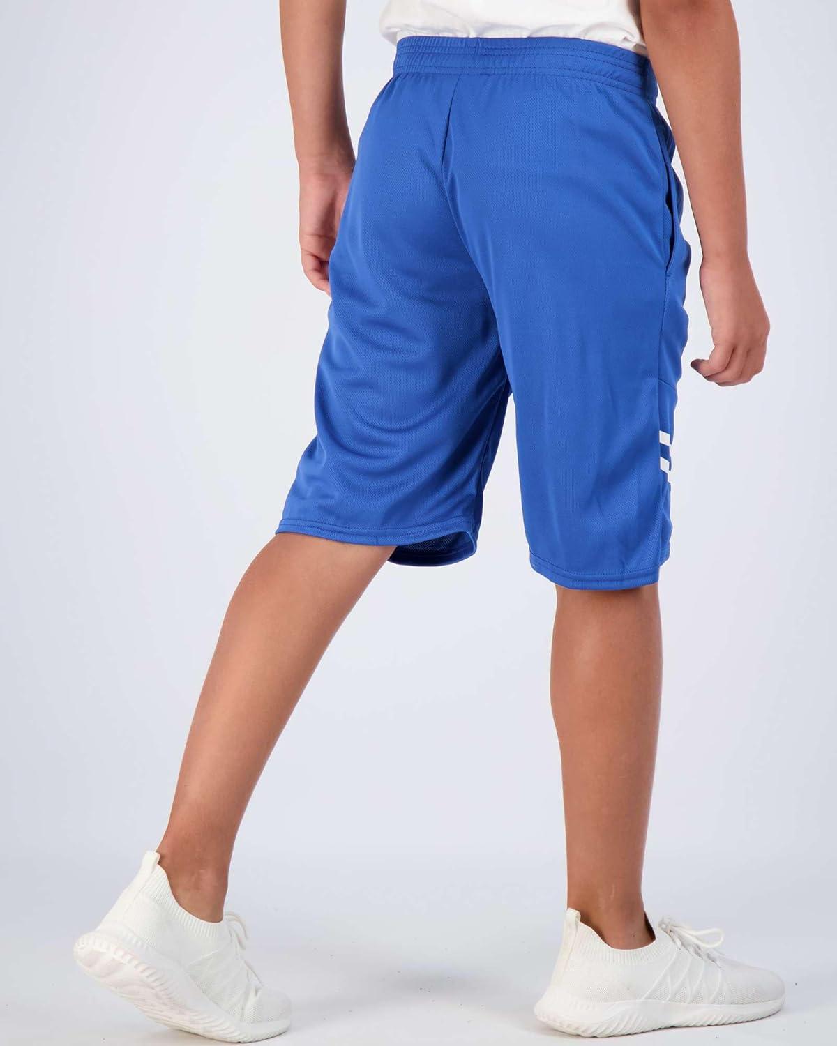imageReal Essentials 5 Pack Boys Mesh Basketball Athletic Shorts with Pockets  Teen Kids Youth Quick Dry Soccer Running GymSet 8