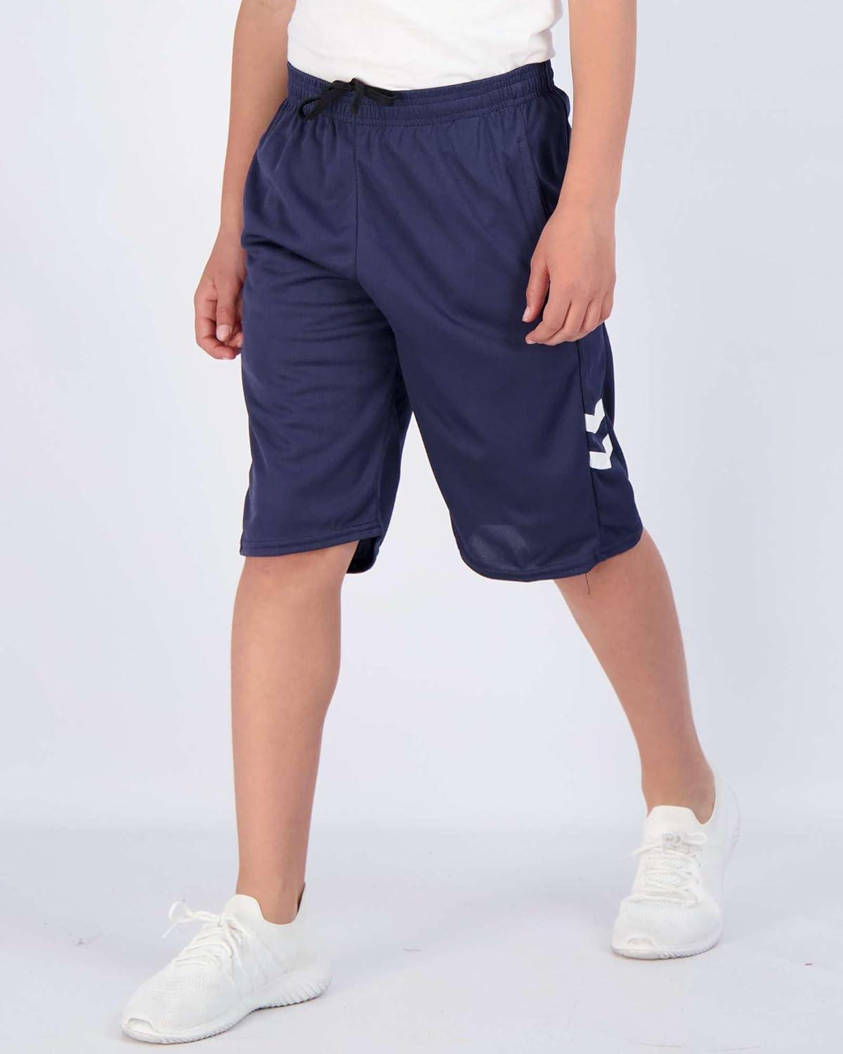 imageReal Essentials 5 Pack Boys Mesh Basketball Athletic Shorts with Pockets  Teen Kids Youth Quick Dry Soccer Running GymSet 9