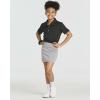 imageReal Essentials 4 Pack Girls Active Skort Athletic Performance Skirt  Tennis Golf Skirt with Bike Short Lining 416Set 1