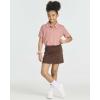 imageReal Essentials 4 Pack Girls Active Skort Athletic Performance Skirt  Tennis Golf Skirt with Bike Short Lining 416Set 6