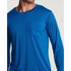 imageReal Essentials 4 Pack Mens DryFit Active Athletic Long Sleeve Pocket Crew TShirt Outdoors UPF 50 S5XLTSet 1