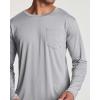 imageReal Essentials 4 Pack Mens DryFit Active Athletic Long Sleeve Pocket Crew TShirt Outdoors UPF 50 S5XLTSet 2