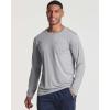 imageReal Essentials 4 Pack Mens DryFit Active Athletic Long Sleeve Pocket Crew TShirt Outdoors UPF 50 S5XLTSet 2