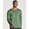 imageReal Essentials 4 Pack Mens DryFit Active Athletic Long Sleeve Pocket Crew TShirt Outdoors UPF 50 S5XLTSet 3