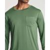 imageReal Essentials 4 Pack Mens DryFit Active Athletic Long Sleeve Pocket Crew TShirt Outdoors UPF 50 S5XLTSet 3