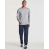 imageReal Essentials 4 Pack Mens DryFit Active Athletic Long Sleeve Pocket Crew TShirt Outdoors UPF 50 S5XLTSet 5