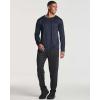 imageReal Essentials 4 Pack Mens DryFit Active Athletic Long Sleeve Pocket Crew TShirt Outdoors UPF 50 S5XLTSet 6