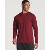 imageReal Essentials 4 Pack Mens DryFit Active Athletic Long Sleeve Pocket Crew TShirt Outdoors UPF 50 S5XLTSet 8
