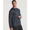 imageReal Essentials 4 Pack Mens Long Sleeve Dry Fit T Shirts Hiking Fishing Workout Gym Work Sun UPF 50 Wicking Running TeeSet C