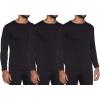 image3 Pack Mens Thermal Underwear Tops Microfiber Fleece Lined Long Sleeve Compression Active Shirt Long Johns Winter Skiing Base Layer Set 2XL