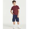 imageReal Essentials 5 Pack Boys Cotton Short Sleeve Crew Neck TShirts  Casual Athletic Outdoor Shirts for Teens Ages 418Set 5
