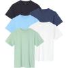 imageReal Essentials 5 Pack Boys Cotton Short Sleeve Crew Neck TShirts  Casual Athletic Outdoor Shirts for Teens Ages 418Set 1