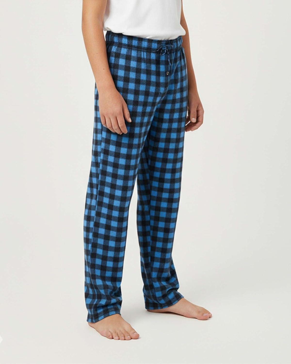 imageReal Essentials 3 Pack Boys Fleece Pajama Pants Soft PJ Bottoms for Kids Youth Teens Sleepwear Ages 518Set 2
