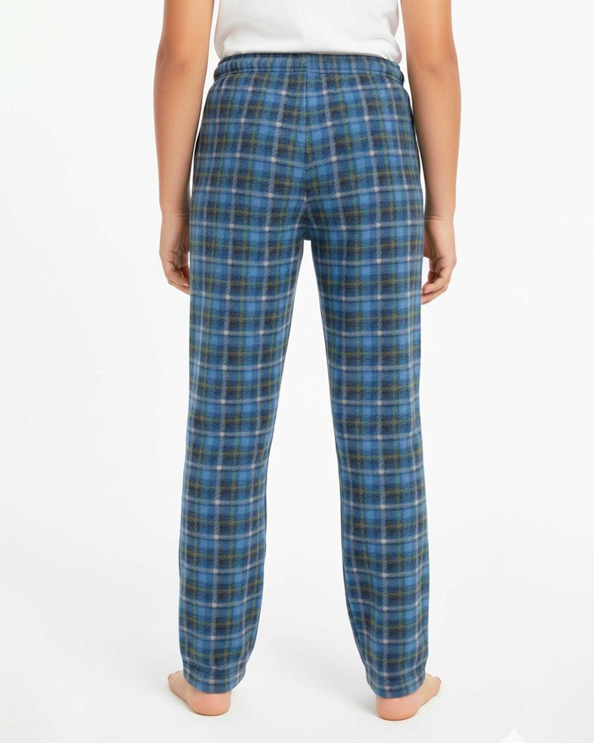 imageReal Essentials 3 Pack Boys Fleece Pajama Pants Soft PJ Bottoms for Kids Youth Teens Sleepwear Ages 518Set 2