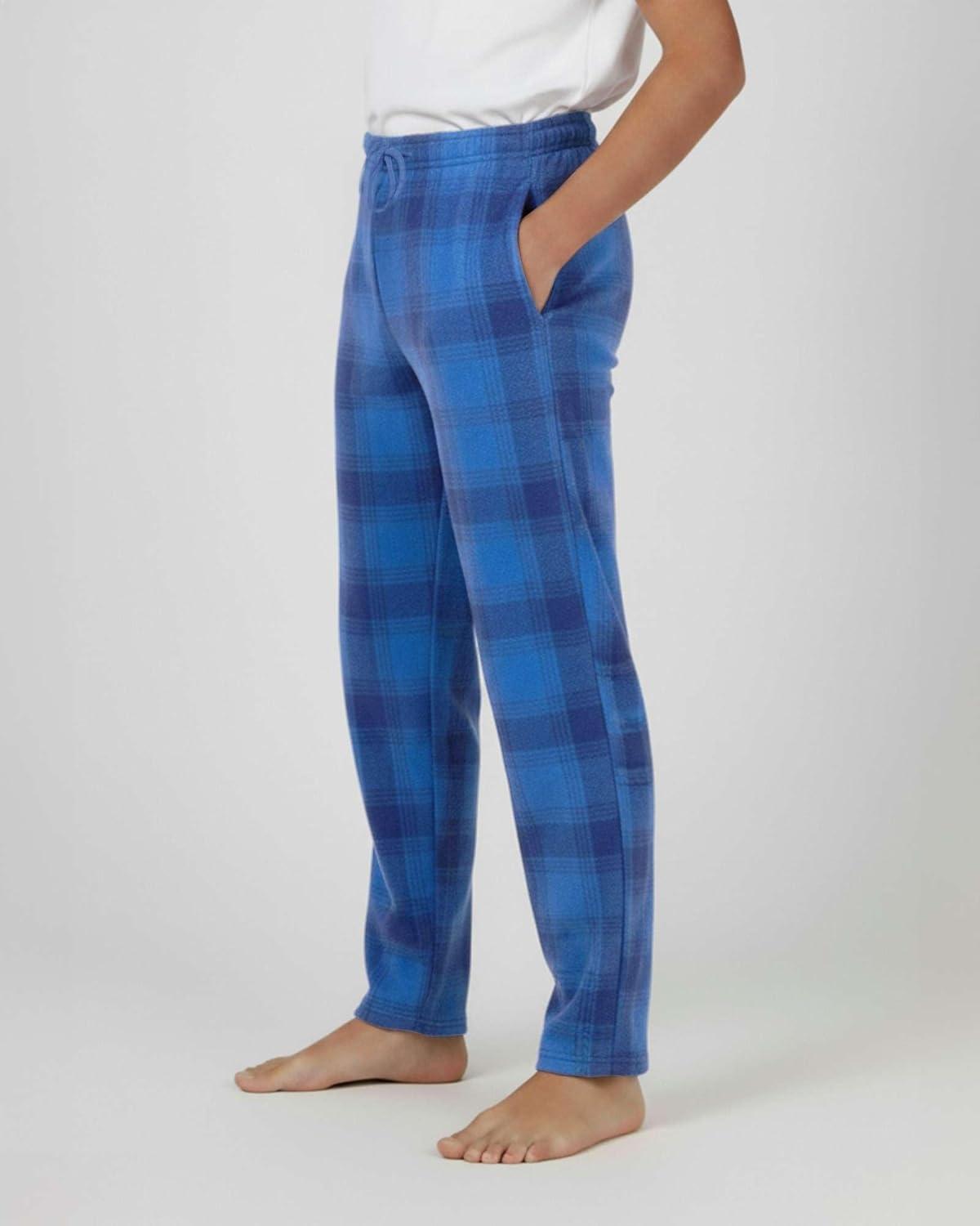 imageReal Essentials 3 Pack Boys Fleece Pajama Pants Soft PJ Bottoms for Kids Youth Teens Sleepwear Ages 518Set 5