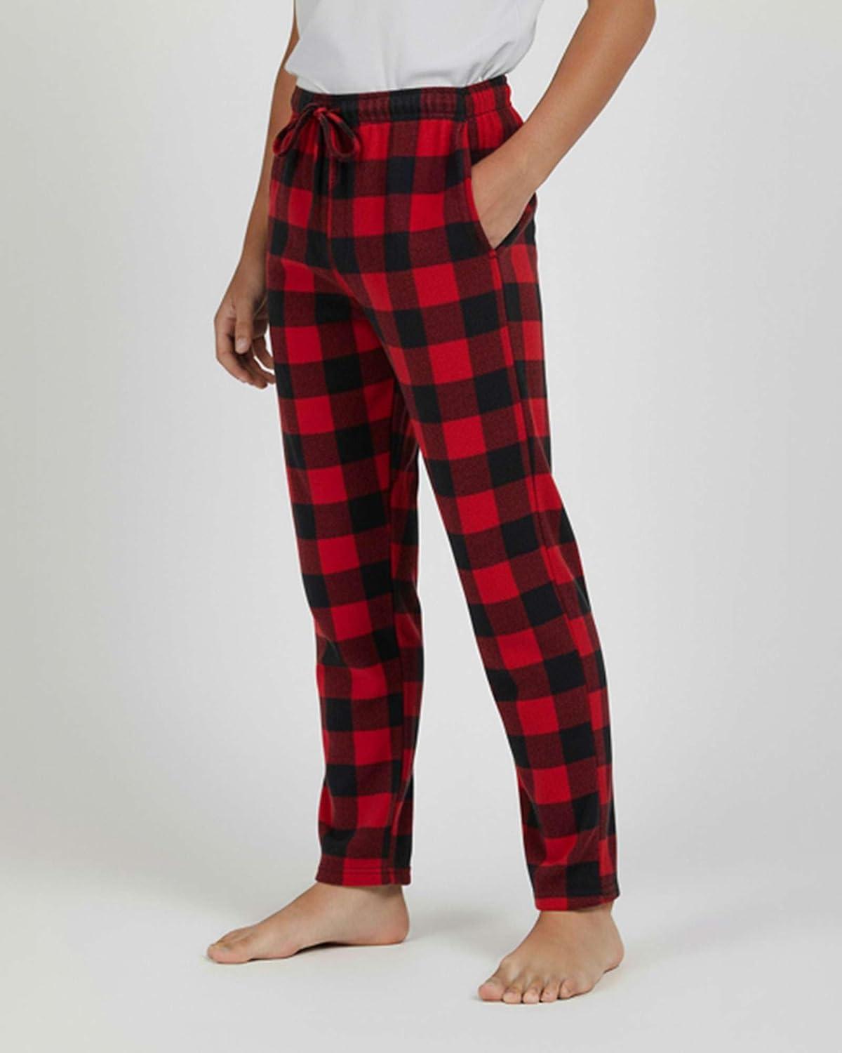 imageReal Essentials 3 Pack Boys Fleece Pajama Pants Soft PJ Bottoms for Kids Youth Teens Sleepwear Ages 518Set 6