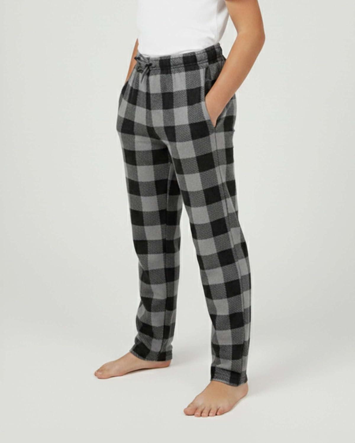 imageReal Essentials 3 Pack Boys Fleece Pajama Pants Soft PJ Bottoms for Kids Youth Teens Sleepwear Ages 518Set 7
