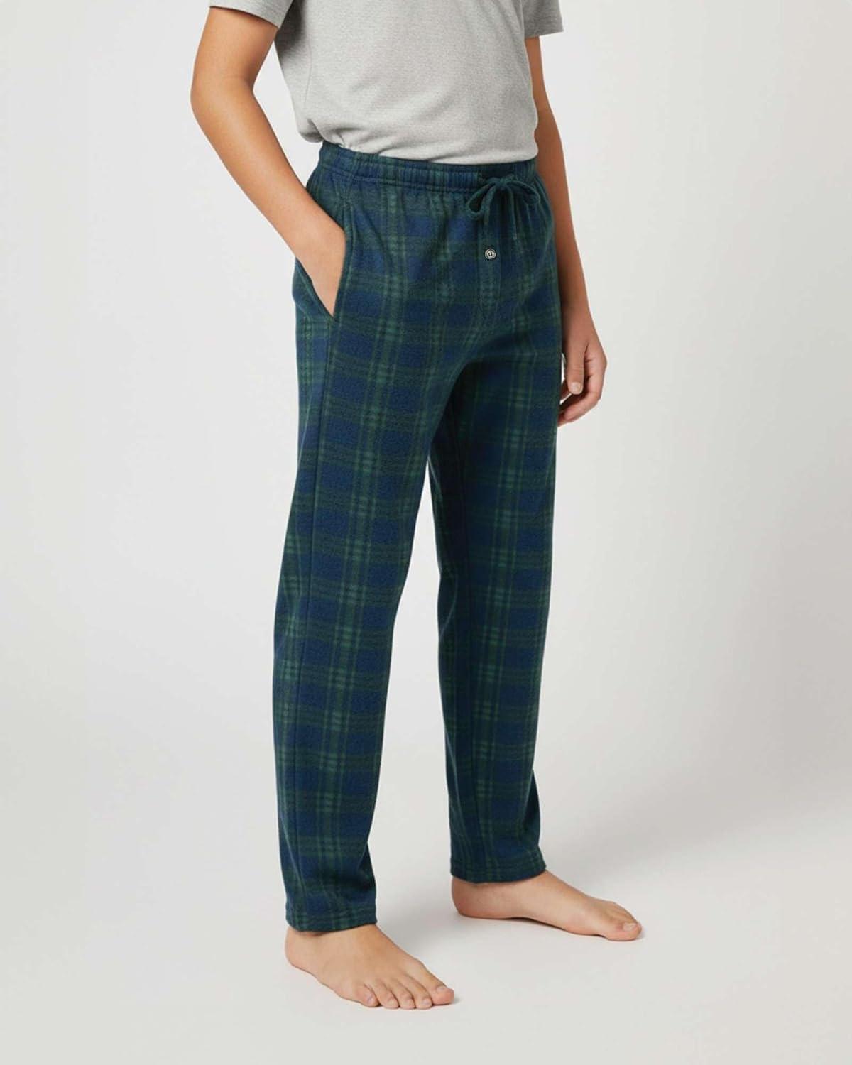 imageReal Essentials 3 Pack Boys Fleece Pajama Pants Soft PJ Bottoms for Kids Youth Teens Sleepwear Ages 518Set 7