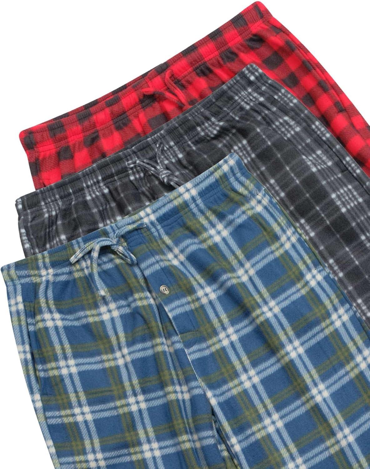 imageReal Essentials 3 Pack Boys Fleece Pajama Pants Soft PJ Bottoms for Kids Youth Teens Sleepwear Ages 518Set 8