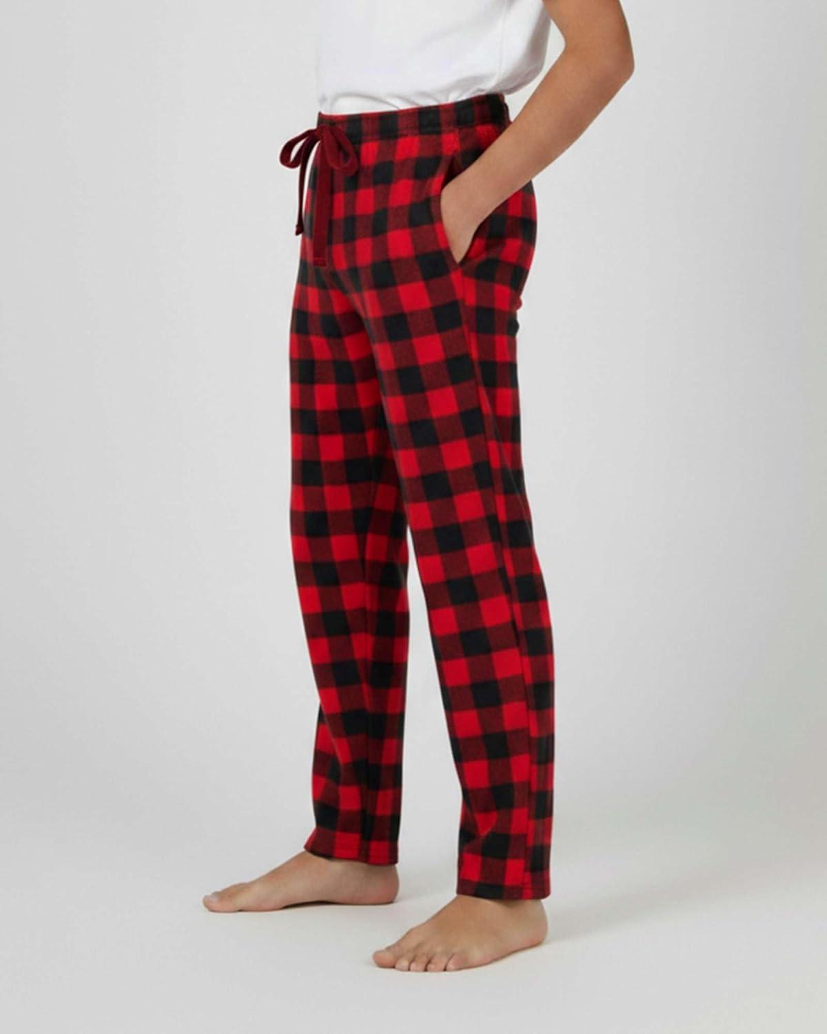 imageReal Essentials 3 Pack Boys Fleece Pajama Pants Soft PJ Bottoms for Kids Youth Teens Sleepwear Ages 518Set 8