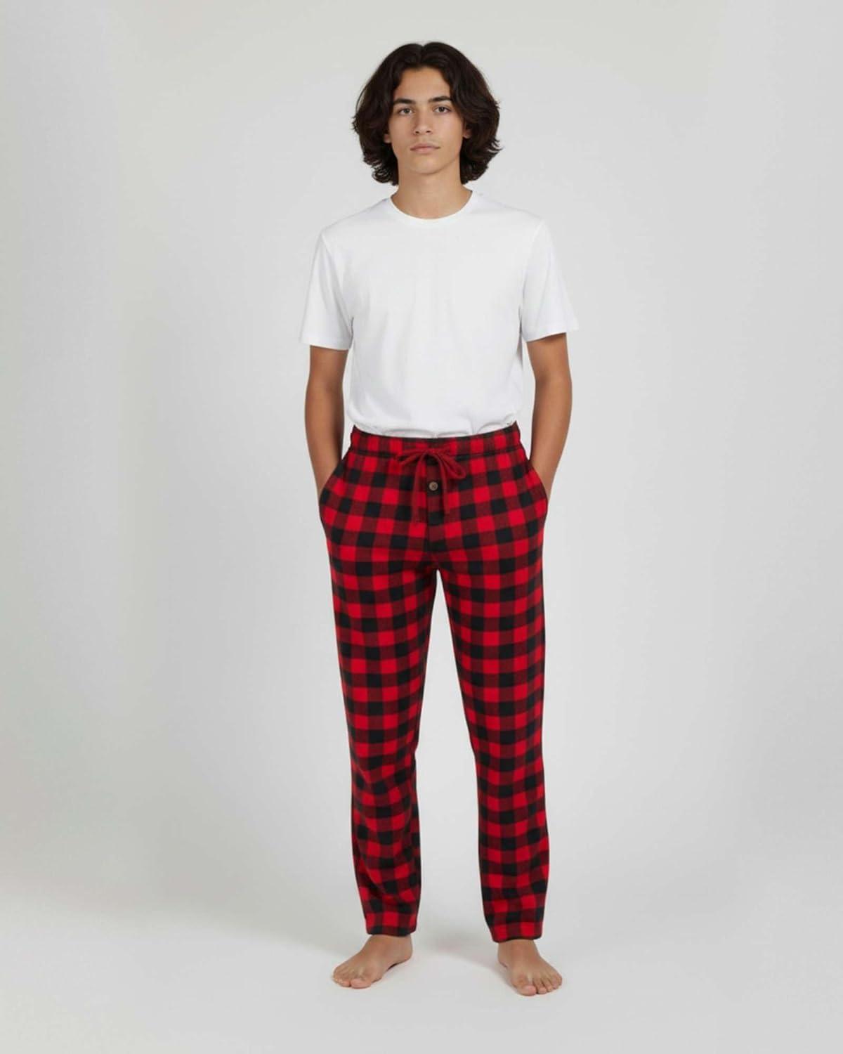 imageReal Essentials 3 Pack Boys Fleece Pajama Pants Soft PJ Bottoms for Kids Youth Teens Sleepwear Ages 518Set 8