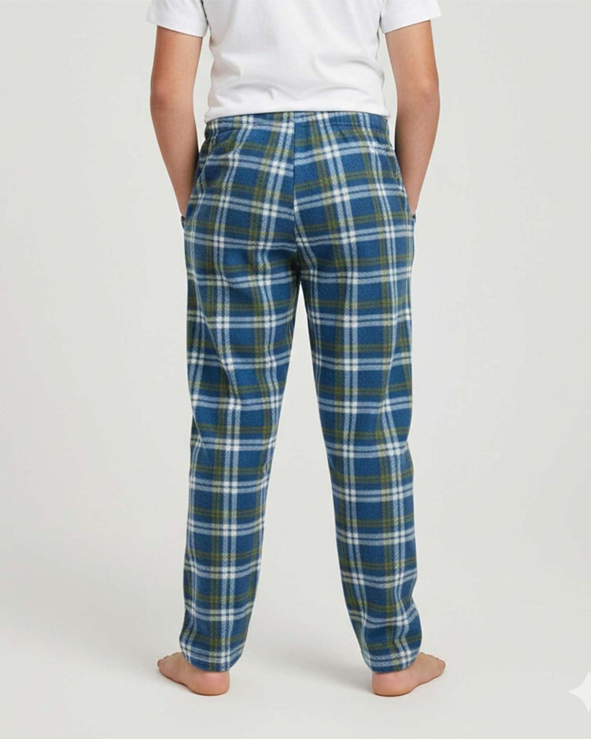 imageReal Essentials 3 Pack Boys Fleece Pajama Pants Soft PJ Bottoms for Kids Youth Teens Sleepwear Ages 518Set 8