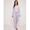 imageReal Essentials 3 Pack Womens Soft Cotton Long Sleeve Pajama Set with Pants  Lounge Sets for Women Available In PlusSet 1
