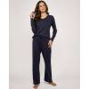 imageReal Essentials 3 Pack Womens Soft Cotton Long Sleeve Pajama Set with Pants  Lounge Sets for Women Available In PlusSet 3