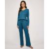 imageReal Essentials 3 Pack Womens Soft Cotton Long Sleeve Pajama Set with Pants  Lounge Sets for Women Available In PlusSet 6