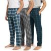 imageReal Essentials 3 Pack Boys Fleece Pajama Pants Soft PJ Bottoms for Kids Youth Teens Sleepwear Ages 518Set 1