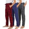 imageReal Essentials 3 Pack Boys Fleece Pajama Pants Soft PJ Bottoms for Kids Youth Teens Sleepwear Ages 518Set 3