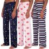 imageReal Essentials 3 Pack Womens UltraSoft Comfy Pajama Lounge Pants Sleepwear Available in Plus SizeSoft Knit Set H