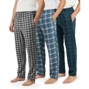imageReal Essentials 3 Pack Mens Fleece Pajama Pants Loungewear Soft Pj Bottoms Sleepwear Pockets Big ampamp Tall AvailableSet a