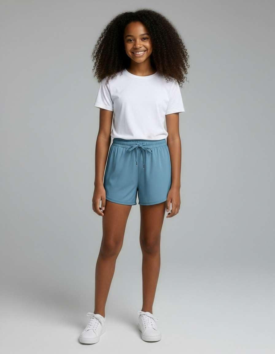 imageReal Essentials 3 Pack Girls Lounge Soft Comfy Shorts with Drawstring  Everyday Shorts for Kids Youth Teens with PocketsSet 10