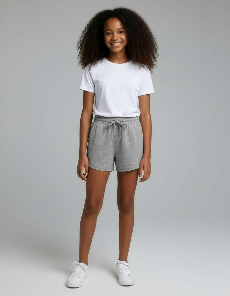 imageReal Essentials 3 Pack Girls Lounge Soft Comfy Shorts with Drawstring  Everyday Shorts for Kids Youth Teens with PocketsSet 2