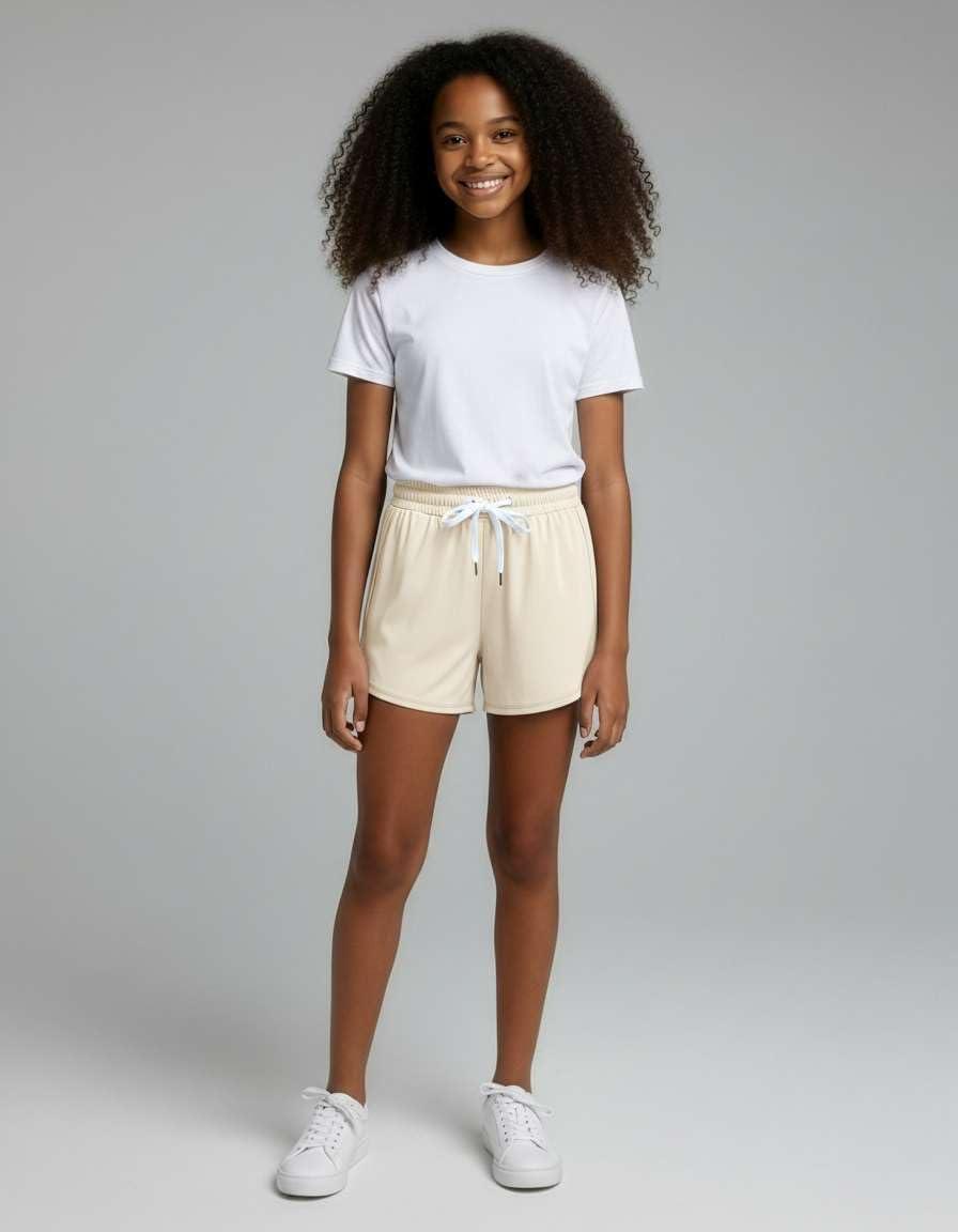 imageReal Essentials 3 Pack Girls Lounge Soft Comfy Shorts with Drawstring  Everyday Shorts for Kids Youth Teens with PocketsSet 3