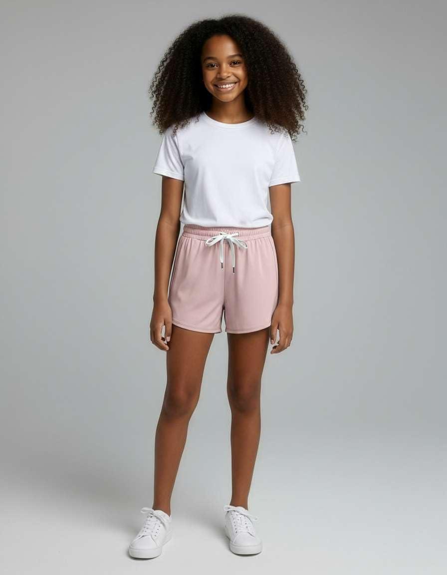 imageReal Essentials 3 Pack Girls Lounge Soft Comfy Shorts with Drawstring  Everyday Shorts for Kids Youth Teens with PocketsSet 6