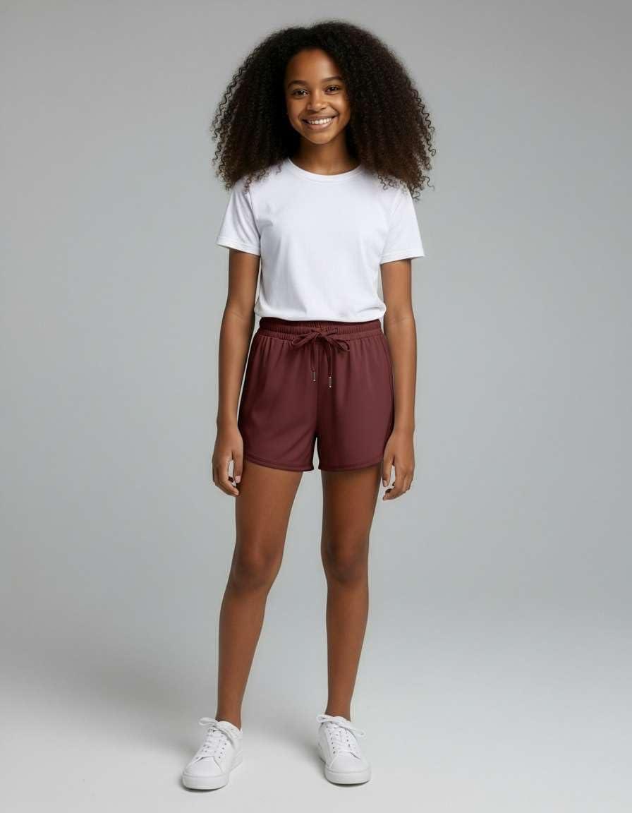 imageReal Essentials 3 Pack Girls Lounge Soft Comfy Shorts with Drawstring  Everyday Shorts for Kids Youth Teens with PocketsSet 7