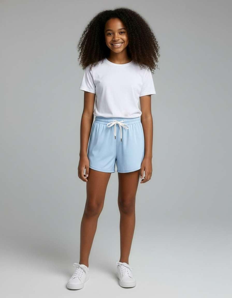 imageReal Essentials 3 Pack Girls Lounge Soft Comfy Shorts with Drawstring  Everyday Shorts for Kids Youth Teens with PocketsSet 8