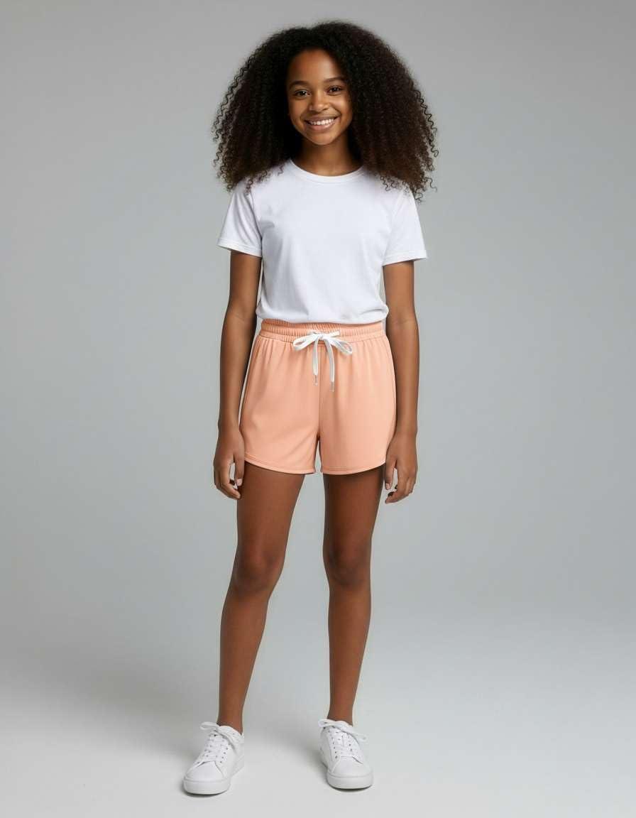 imageReal Essentials 3 Pack Girls Lounge Soft Comfy Shorts with Drawstring  Everyday Shorts for Kids Youth Teens with PocketsSet 9