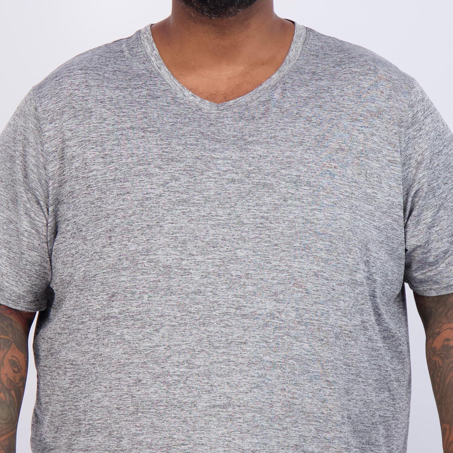 imageReal Essentials 3 Pack Mens Big ampamp Tall Short Sleeve VNeck Athletic TShirt DryFit Workout Shirts Moisture Wicking 3X5XSet 2