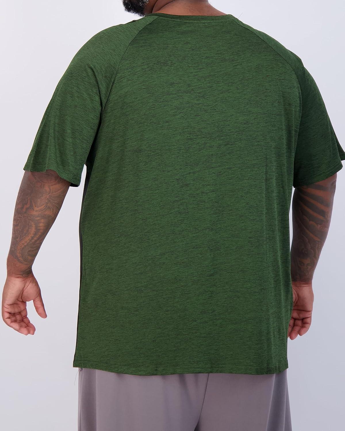 imageReal Essentials 3 Pack Mens Big ampamp Tall Short Sleeve VNeck Athletic TShirt DryFit Workout Shirts Moisture Wicking 3X5XSet 4