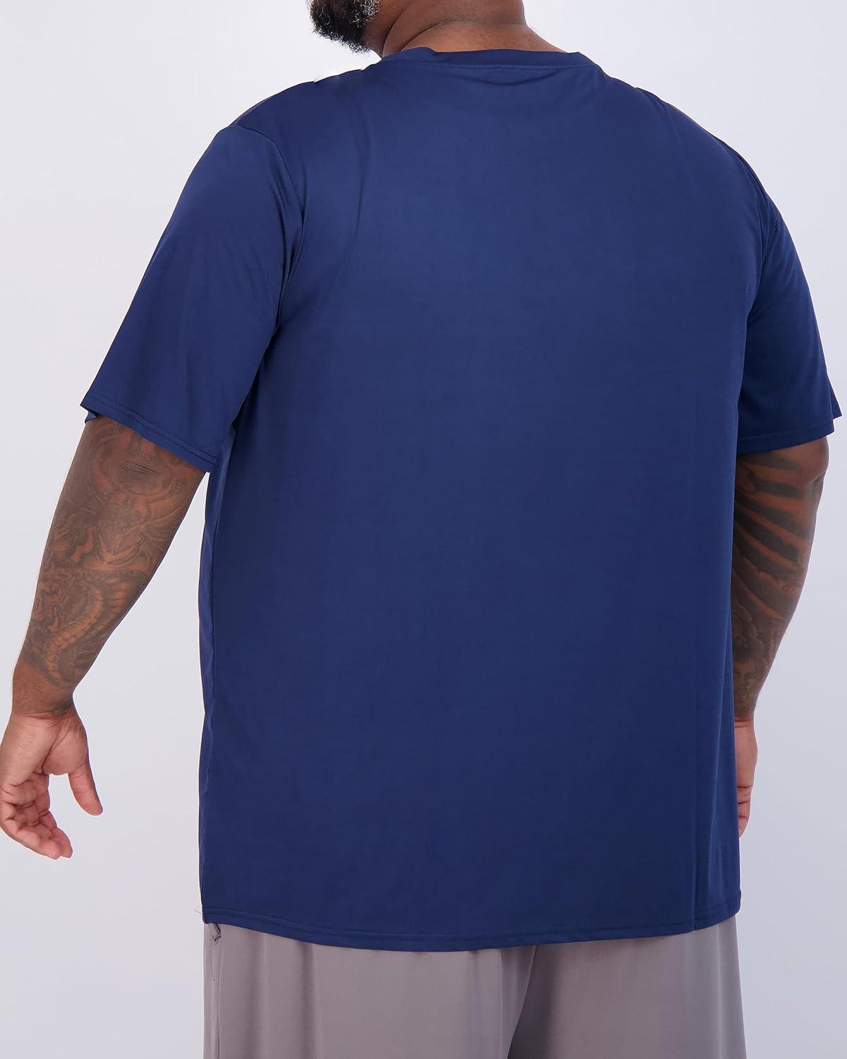 imageReal Essentials 3 Pack Mens Big ampamp Tall Short Sleeve VNeck Athletic TShirt DryFit Workout Shirts Moisture Wicking 3X5XSet 6