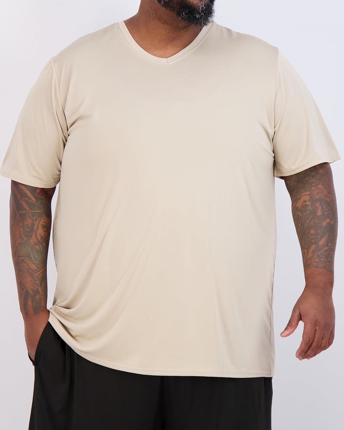 imageReal Essentials 3 Pack Mens Big ampamp Tall Short Sleeve VNeck Athletic TShirt DryFit Workout Shirts Moisture Wicking 3X5XSet 8