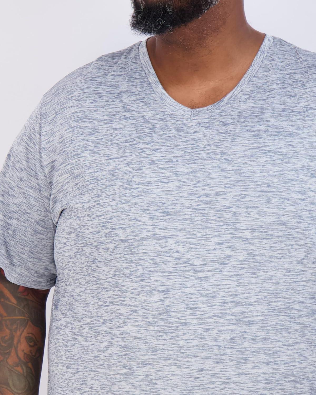 imageReal Essentials 3 Pack Mens Big ampamp Tall Short Sleeve VNeck Athletic TShirt DryFit Workout Shirts Moisture Wicking 3X5XSet 9