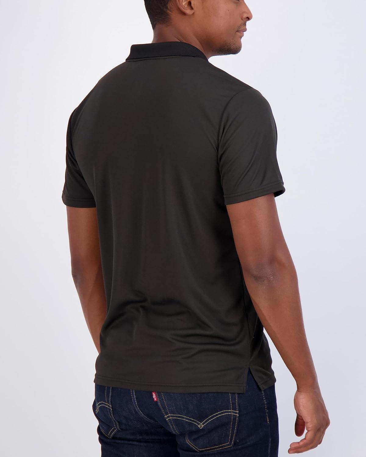 imageReal Essentials 3 Pack Mens Short Sleeve DryFit Collared Polo Shirt with Pocket  Active Casual Available Big ampamp TallSet 9