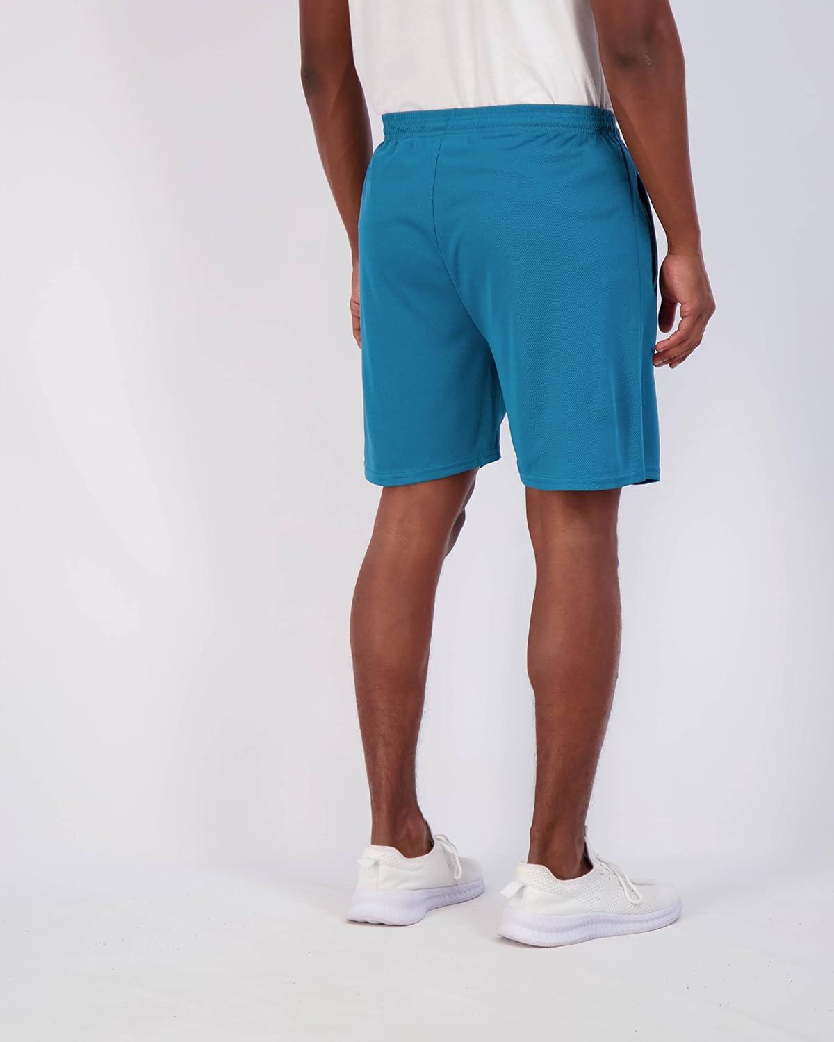 imageReal Essentials 4 Pack Mens Mesh 7quot 5quot 3quot Athletic Zipper Shorts Workout Gym Running Basketball Big and Tall Available7inch  Set 12